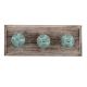 Brown Marigold Ceramic Floral Wooden Hooks
